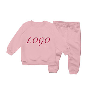 Chándal con logotipo personalizado para niños, conjunto de sudadera con forro polar al por mayor para niños - Product Image 1