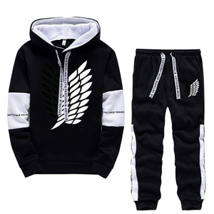 Survêtement d'hiver écologique pour hommes Ensemble deux pièces Sweat à capuche et pantalon personnalisé unisexe - Product Image 5