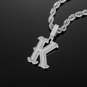 Pendentif pour homme personnalisé, tendance, bling-bling, plaqué or, alliage, diamant, hip-hop - Product Image 2