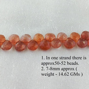 Pierres précieuses en Citrine naturelle à facettes en forme de cœur, brin de perles de 8 pouces de Long, taille 7-8mm environ pour la fabrication de bijoux cadeaux - Product Image 6