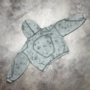 เสื้อฮู้ดดี้ปักลายแบบกำหนดเอง สไตล์วินเทจฟอกสี ลุคสตรีทแวร์ทรงบ็อกซี่ ผ้าฟลีซสำหรับผู้ชาย ดีไซน์ไม่ซ้ำใคร - Product Image 2