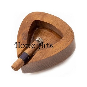 Attractive Design Wood And Stainless Steel <b>Smoking</b> Ashtray Prime Quality Round Shape Cigar <b>Smoking</b> Ashtray - Product Image 5
