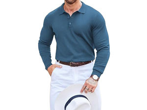 Gran oferta de polos de manga larga para hombre, diseño personalizado de algodón 100% de alta calidad con nuevo logotipo, camiseta Polo a precio barato - Product Image 4