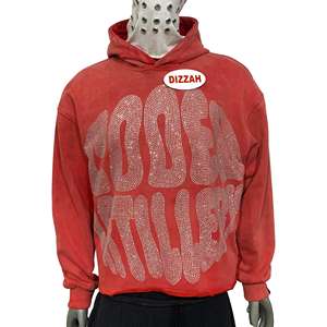 Suéter de algodón de gran tamaño 100% para hombre, sudaderas con capucha de carga bordadas con logotipo personalizado para estampado de farol, ropa de calle con capucha de talla grande - Product Image 1