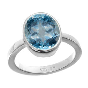 Anillos de Topacio Azul Natural Certificado Neela Pukhraj para Uso Diario - ¡Compre Ahora! - Product Image 1