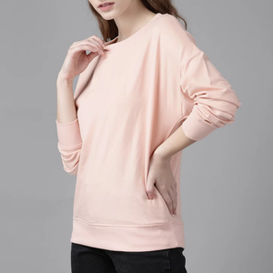 Sweat-shirt long oversize tendance en molleton doux et chaud, coupe ample et confortable, style streetwear d'hiver, pour un usage quotidien, tricot premium, haut décontracté pour femme - Product Image 2
