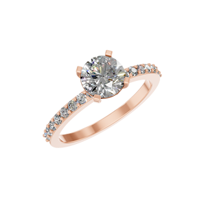 Anillo de Compromiso y Matrimonio Clásico de Oro de 18K con Diamante Cultivado en Laboratorio de 1 Quilate VS1, Joyería de Regalo para Mujer con Certificado IGI - Product Image 5