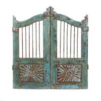 Puerta para Perros de Madera Hecha a Mano, Estilo Rústico Vintage con Pintura Antigua Original para Decoración del Hogar, Hotel y Jardín por Kamal Art and Craft