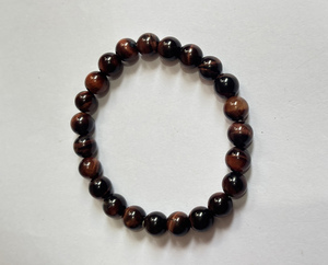 Impresionante pulsera de latón de Metal Natural hecha a mano Irion Tiger Eye 8MM cuentas para joyería de moda para regalo de aniversario para esposa y Niña - Product Image 2