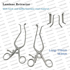 Crochet rétracteur cérébellaire auto-retenant en acier inoxydable manuel |   Instrument chirurgical orthopédique vétérinaire autoclavable - Product Image 2