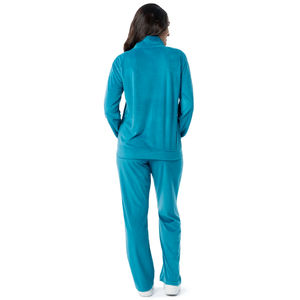 Customized Women Fall Winter Clothes 2 Piece Velour Tracksuit Rhinestone Hoodie Wide Leg <b>Jogger</b> Sweatsuit <b>Velvet</b> Set 2026 - Product Image 6