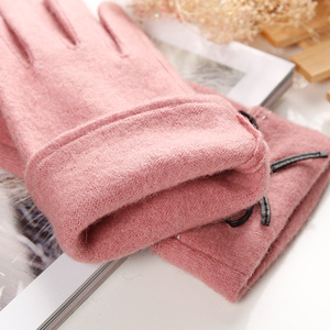 Winter <b>Gloves</b> for Girls Fashion Polyester/Cotton for Screen Full <b>Finger</b> for Outdoor Riding and Daily Use Plain Style Casual - Product Image 4