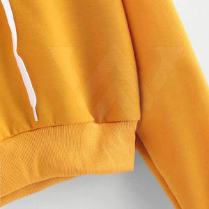 2025 nuevo estilo OEM ODM Casual logotipo personalizado impresión Crop Top Sudadera con capucha sudaderas de alta calidad mujeres Crop Top Sudadera con capucha - Product Image 5