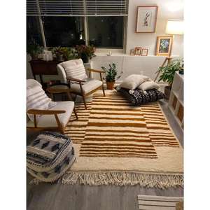 Tapis marocains faits main en laine, authentiques tapis berbères, laine naturelle, artisanat artisanal, taille et couleurs personnalisables, haute qualité - Product Image 1