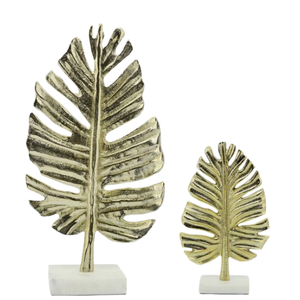 Base de hierro negro Regalos corporativos Base de mármol Sala de estar Hoja de oro Adornos artesanales de metal Mesa Artículos decorativos - Product Image 2