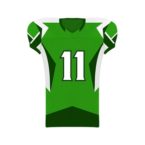 Conjunto de uniforme de fútbol universitario personalizado, aparejos estampados, sarga, práctica de fútbol americano con mangas cortas, oferta de tendencia - Product Image 5