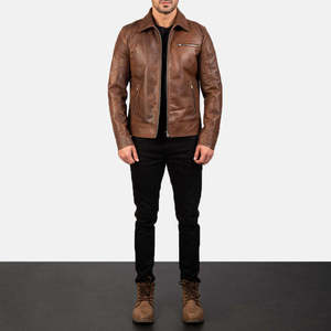 Custom Made 100% Original Slim Fit Outdoor Hombres Chaquetas de cuero de invierno para hombres cálidos - Product Image 3