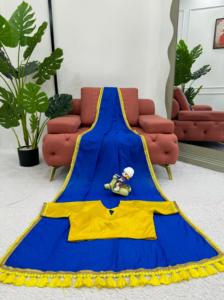 Grand Mul Cotton Saree Set Nặng Ren Biên Giới Với Latkan Mon Banglori Lụa Áo Cưới Khách Trang Phục - Product Image 5