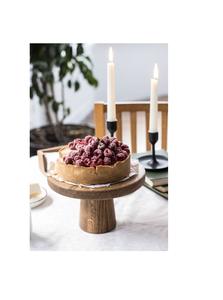 Support à gâteau en bois de style rustique de ferme pour mariages en résine époxy avec élégance artisanale et design en bois naturel - Product Image 4