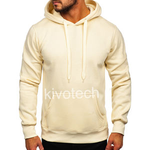 Kivotech-Sudadera con capucha con diseño de logotipo personalizado para hombre, ropa de calle de algodón 100%, jersey de gran tamaño con hombros caídos, Sudadera con capucha en blanco para hombre - Product Image 1