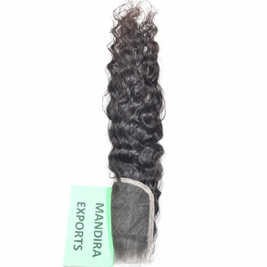 Extensiones de cabello humano ondulado de encaje con cutícula alineada sin procesar 5*5 HD - Product Image 4