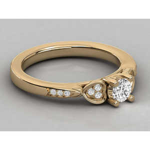 Anillo Solitario de Oro de 14K para Mujer con Diamante Cultivado en Laboratorio, Elegante y Lujoso - Product Image 5