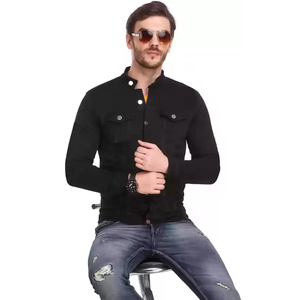 2024 personnalisé nouveau Design noir Jean Denim veste hommes personnalisé printemps et automne Premium qualité Denim vestes respirant - Product Image 1