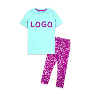 ชุดเสื้อคอกลมสำหรับเด็ก, เสื้อยืดคอกลมพร้อมกางเกง2ชิ้นเหมาะกับสตรีทสวมใส่ตามท้องถนน - Product Image 4