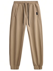 Pantalons de jogging en molleton de coton léger pour homme, taille haute, décontractés, avec poches, impression personnalisée disponible - Product Image 3