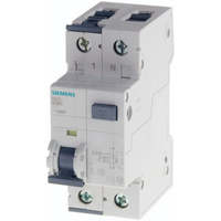 Siemens 5SU16541RC06 disjoncteur Miniature 6A 1P + N 300mA 10KABETAGARD RCBO pour UN 240VAC 50 .. 60HZ