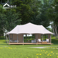 Tente de restauration modulaire préfabriquée en acier de style marocain BABERY pour restaurants extérieurs et services de traiteur en milieu hôtelier