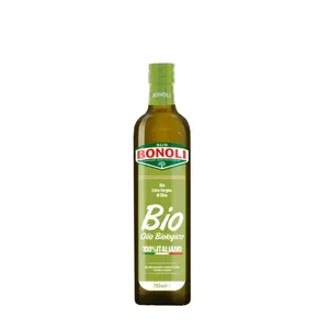 Kaltgepresstes extra virgines organisches Olivenöl aus Italien 750 ml 100% italienische Glasflasche EVOO