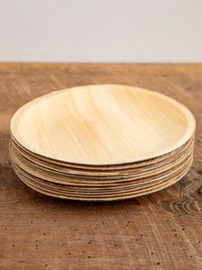 Assiettes à dîner en bois d'acacia naturel de bonne qualité assiettes de service en bois de l'exportateur et du fabricant indiens - Product Image 3