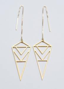 Boucle d'oreille en laiton artisanale avec un design unique et luxueux - sans plomb - bohème - vêtements pour femmes - vente en gros - Product Image 2