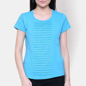 Women's High Quality Custom Logo Printed Breathable Quick Dry T-Shirt Latest Design Cotton Bamboo Fiber Casual Summer Knitted - Product Image 1