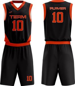 Ensemble d'uniformes de basketball réversibles de haute qualité pour hommes, sur mesure, entièrement imprimés par sublimation, respirants, à séchage rapide et anti-humidité - Product Image 4