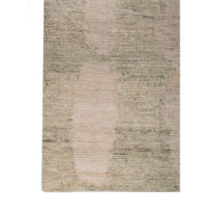 พรมขนสัตว์ถักมือสีเขียวเอนโทรปี รุ่น AKWL-2098 ลายแบบนามธรรม ทอแบบเรียบ สำหรับตกแต่งห้องนั่งเล่น ขนาด 9x12 นิ้ว - Product Image 4