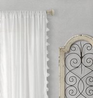 Rideaux occultants de luxe 100% pur coton avec pompons, écologiques, personnalisés, à passe-tringles, anti-poussière, pour la maison et l'hôtel, style français