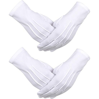 Gants de Cérémonie Maçonniques Luxe Chevalier Templier Style Manchette en Polyester/Coton/Métallique Respirants Quatre Saisons pour Cérémonies Extérieures Personnalisables