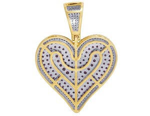 Nouveau Design Premium Qualité Plaqué Or 925 Argent Moissanite 4 CT VVS1-VVS2 Clarté Pendentif en Forme de Coeur Charme Style Hip Hop - Product Image 4