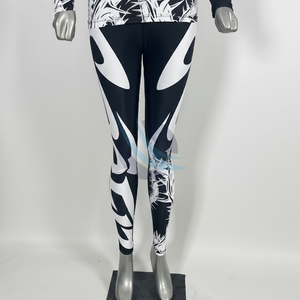 Female 2 Piece Rash Guard Custom Logos Sublimation Printing <b>Leggings</b> Short Rash Guard Set Long Sleeve <b>Swim</b> Tee & <b>Leggings</b> Sets - Product Image 5