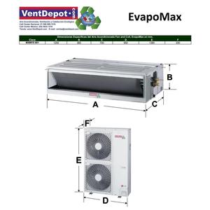 Condizionatore a bobina con controllo, MXMVX-001, 54000BTU, 4.5 tonnellate, R-4 - Product Image 3