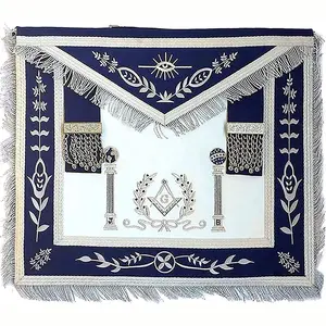 Masonic Grand Lodge Past Master Apron fully Hand Embroidered Masonic Regalia red Lodge Apron