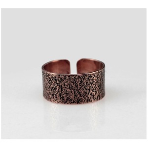 2027 Arizona gros bijoux chrétiens conception Simple bague en cuivre pur pour hommes et femmes anneau texturé martelé pour les femmes - Product Image 1