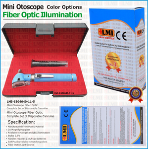 Otoscopio de fibra óptica azul, dispositivo de examen de oído, el más vendido, para médicos. - Product Image 5