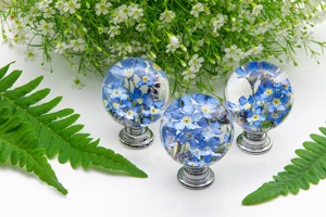 Bouton en résine Design fleur bleue pour armoires tiroirs et portes poignée décorative élégante pour la décoration intérieure et l'utilisation de meubles élégants - Product Image 3