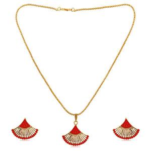 Colgante austriaco rojo chapado en oro de Kriaa Vintage para mujer 1202328E-con Diamante de circón para regalo de boda diamantes de imitación de cobre - Product Image 1