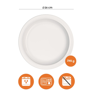 Plato para cenar ORNAMIN Classic Plus, apto para microondas, para restaurantes, catering y uso comercial. |   Apilable |   Libre de BPA - Product Image 2
