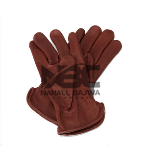 2023 haute qualité XL en cuir souple gants en peau de chèvre rouge anti-dérapant gants de soudage et de jardinage fonction ignifuge - Product Image 2