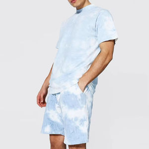 Hommes 2 pièces vêtements de sport 2025 été survêtement hommes décontracté sport Joggers ensemble couleur unie à manches courtes t-shirt et shorts ensembles - Product Image 2